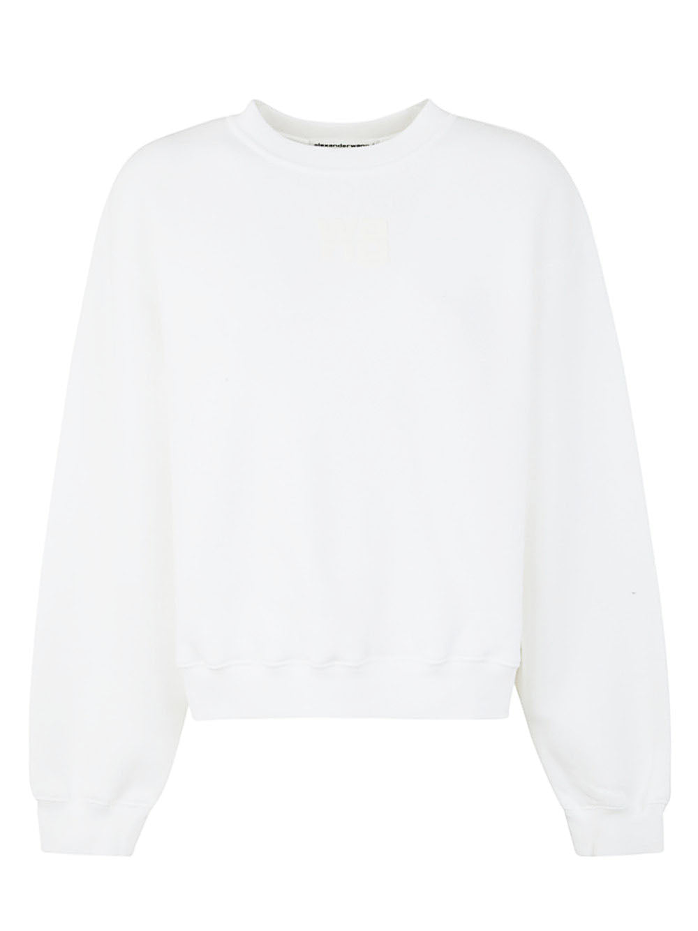 Alexander Wang Women Essential Terry Crew Sweatshirt With Puff Paint Logo