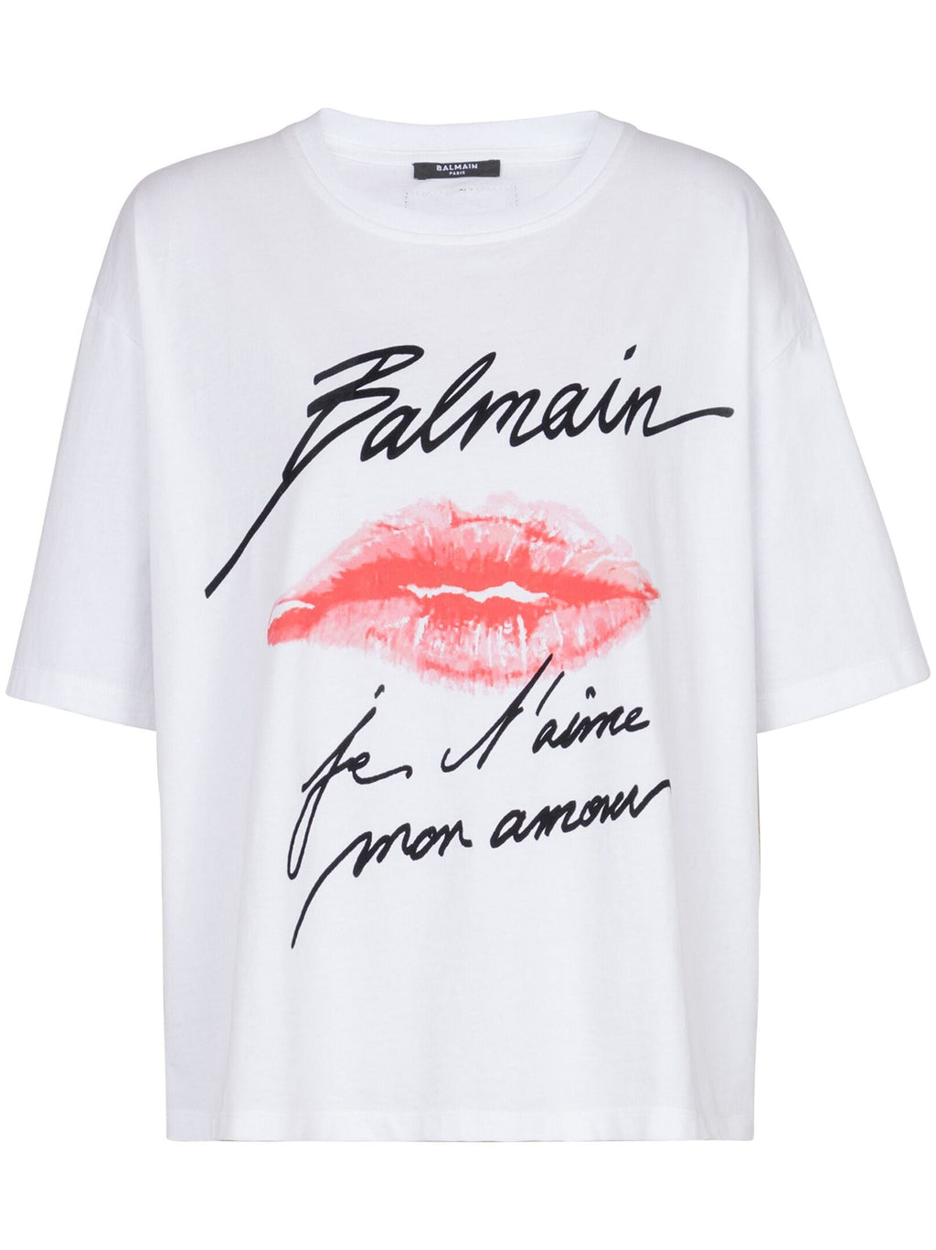 Balmain Women Ss Balmain Kiss Print T-Shirt