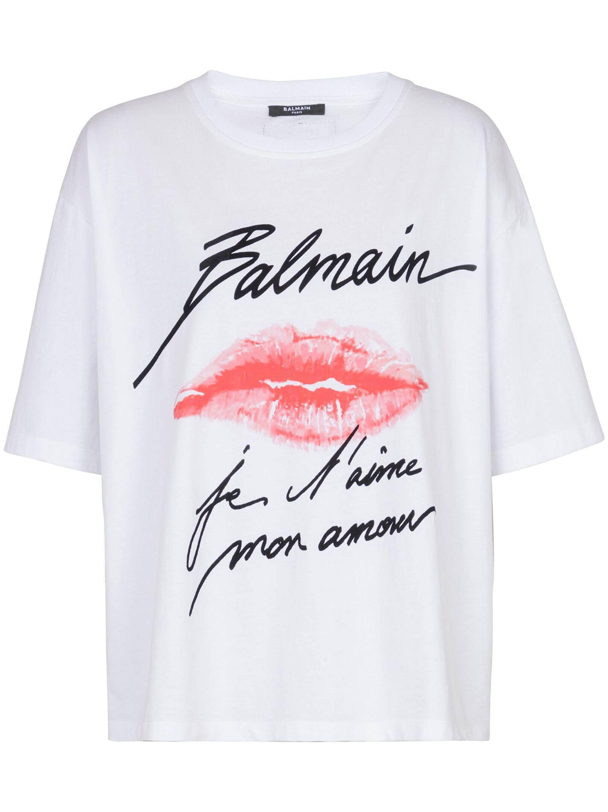 Balmain Women Ss Balmain Kiss Print T-Shirt