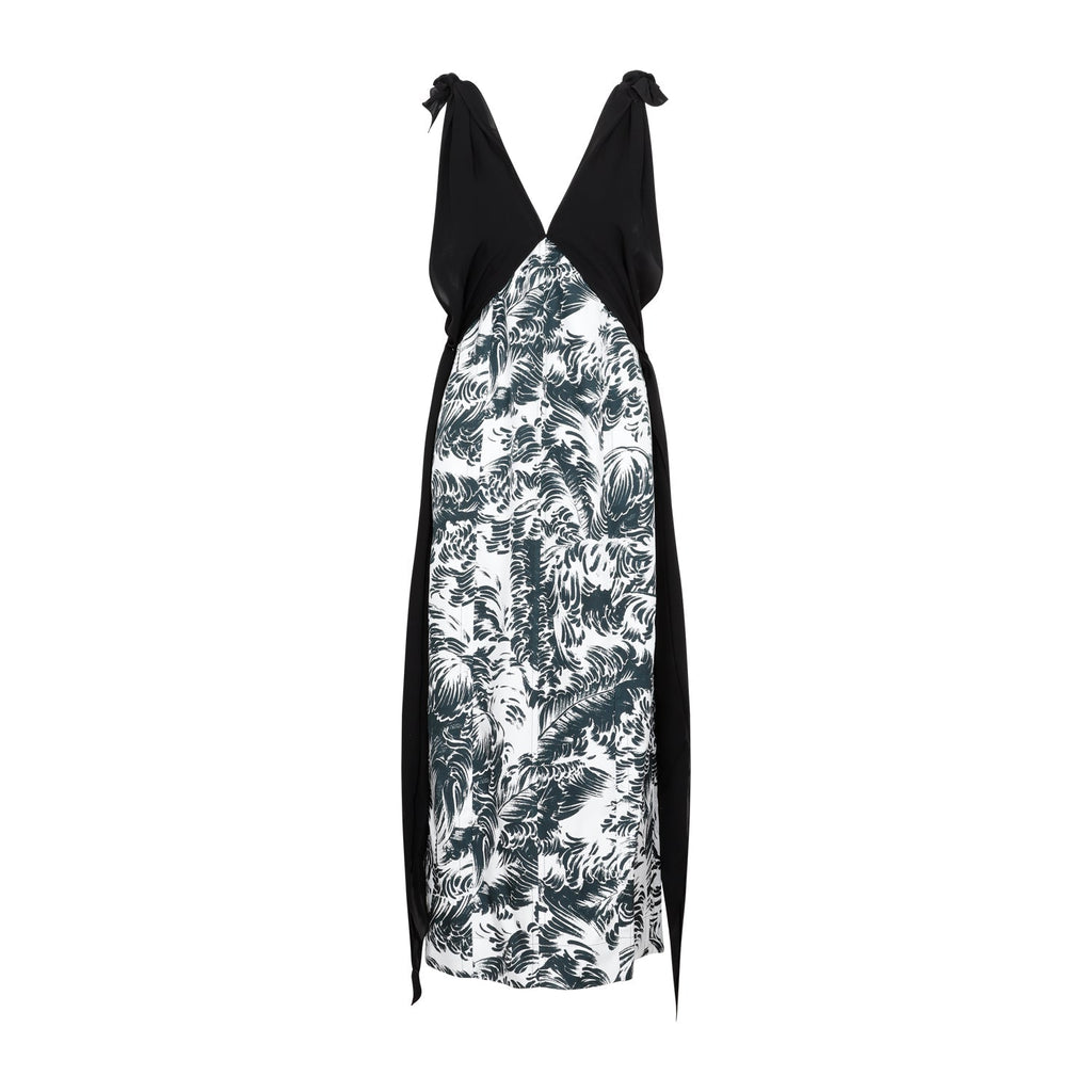 Bottega Veneta Printed Silk Long Dress Women