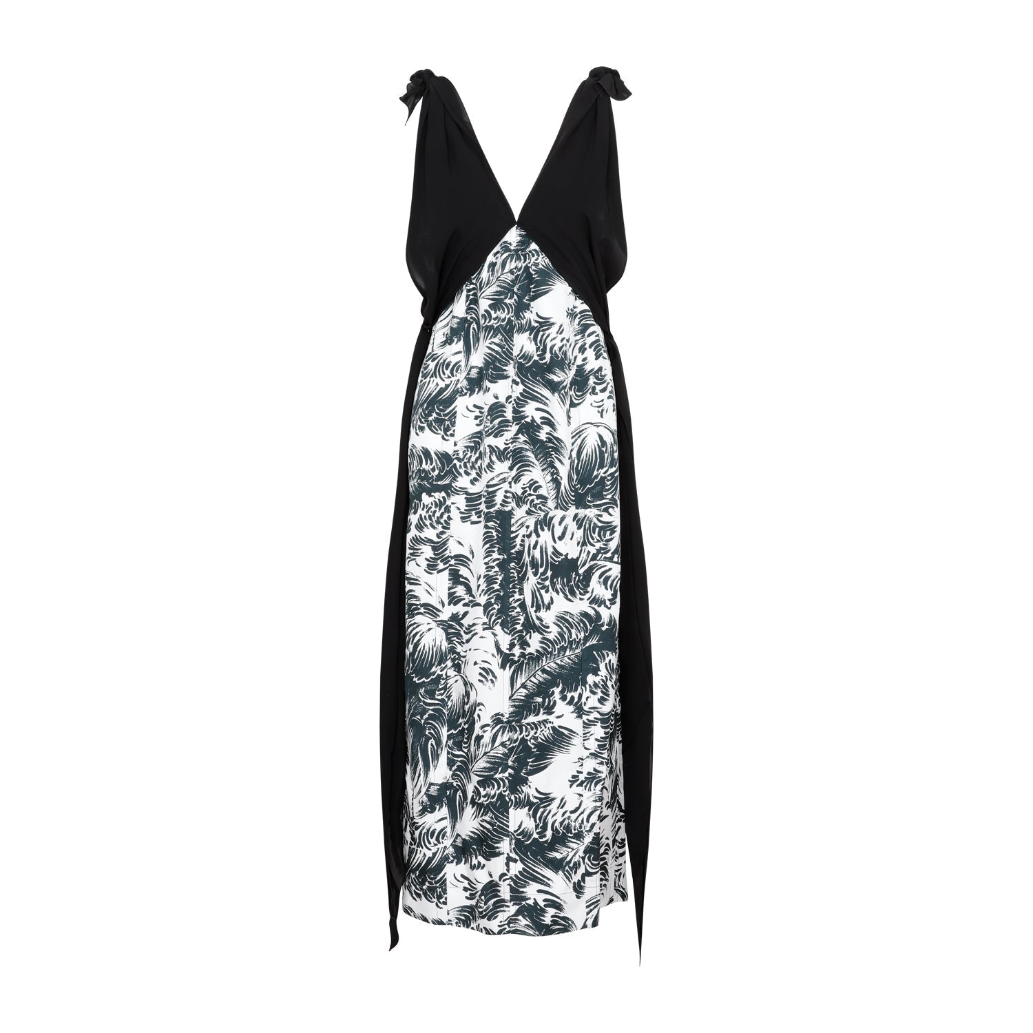 Bottega Veneta Printed Silk Long Dress Women