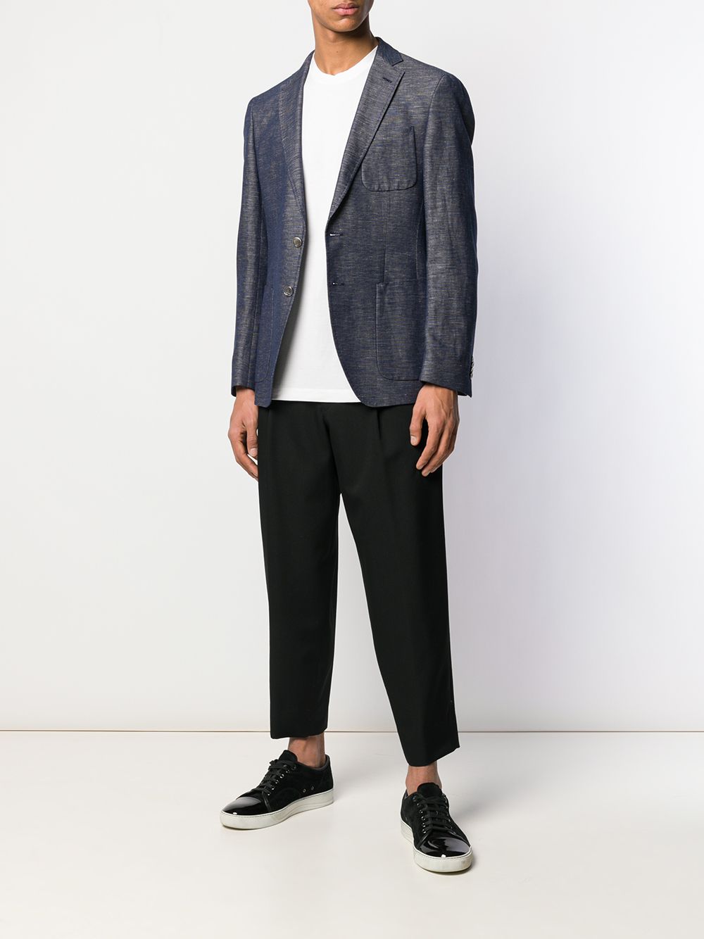 Giorgio Armani Men Stretch Viscose Jersey Crew Neck T-Shirt