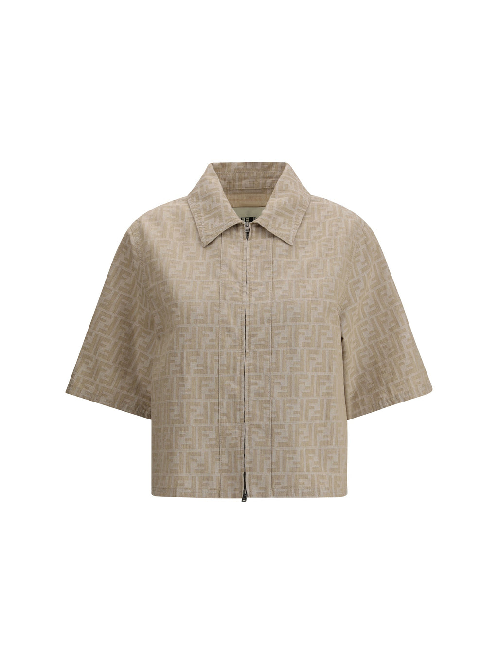 Fendi Women Chambray Cropped Jacket