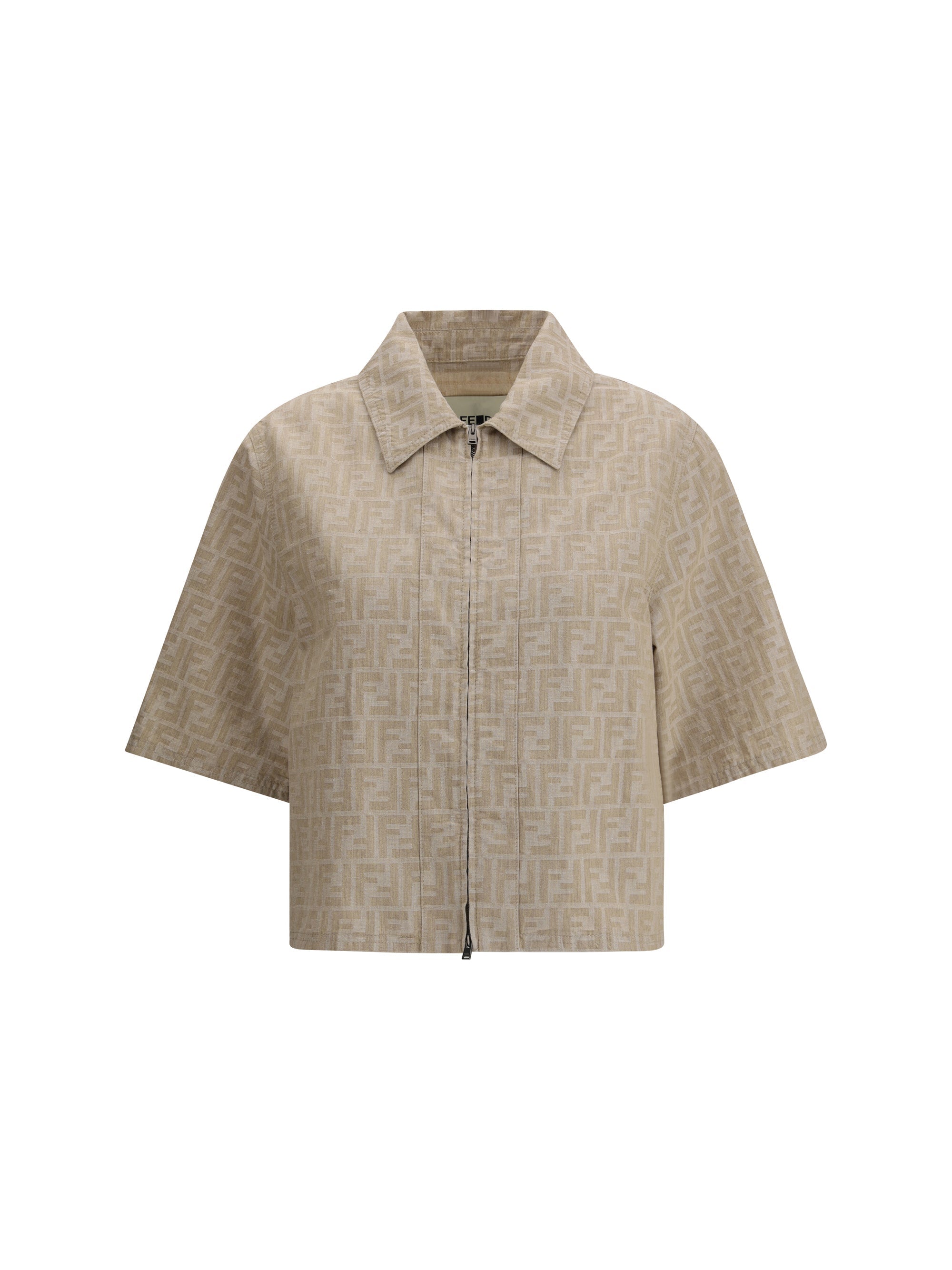 Fendi Women Chambray Cropped Jacket