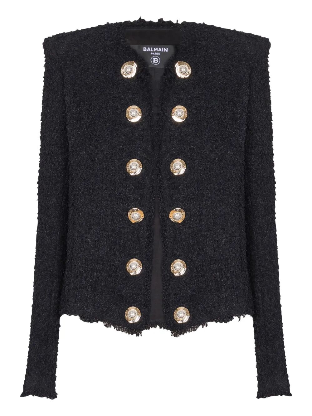 Balmain Women Edge-To-Edge Silky Tweed Jacket