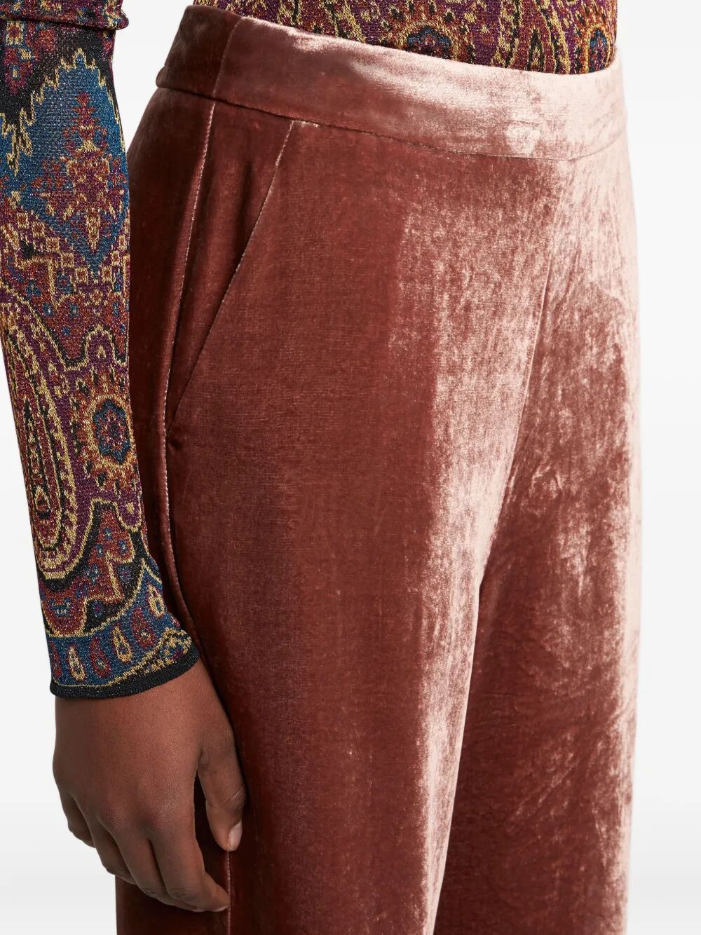 Etro Women Velvet Palazzo Trousers