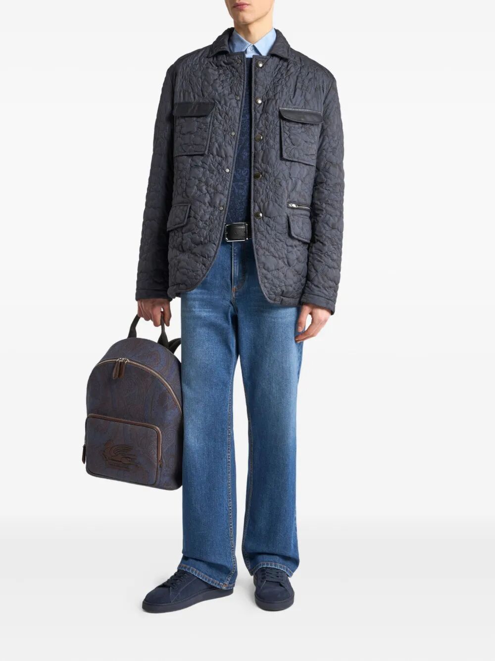 Etro Men Straight-Leg Jeans With Pegaso