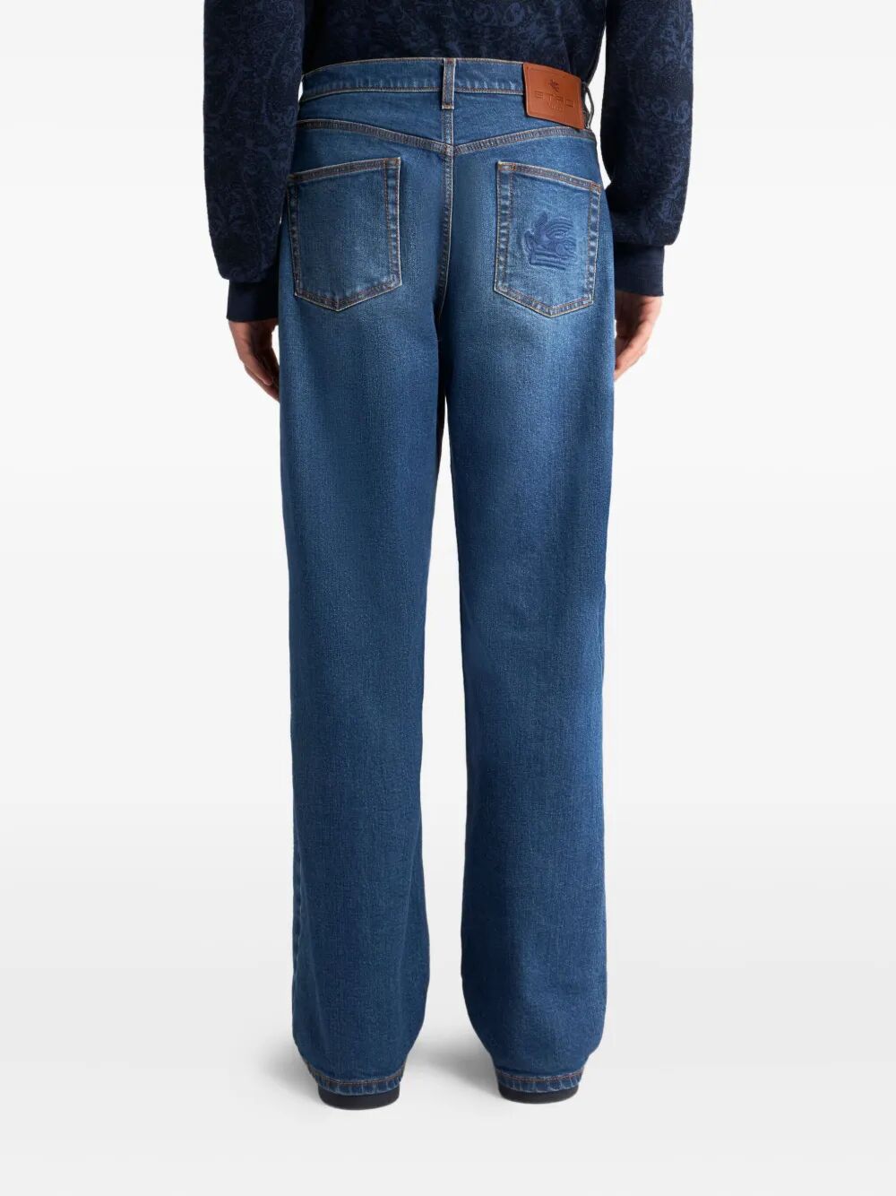 Etro Men Straight-Leg Jeans With Pegaso