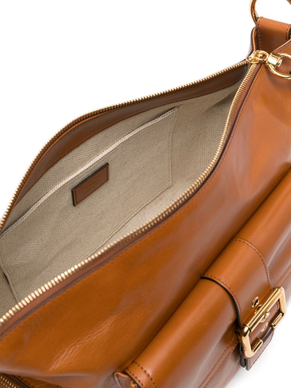 Chloe Women Shiny Leather Camera Bag