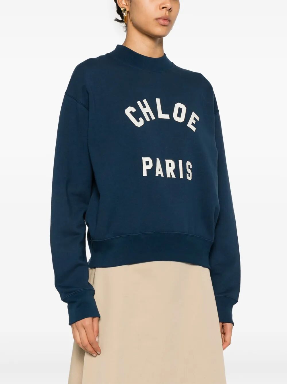 Chloe Women Cropped Round Neck Sweatshirt