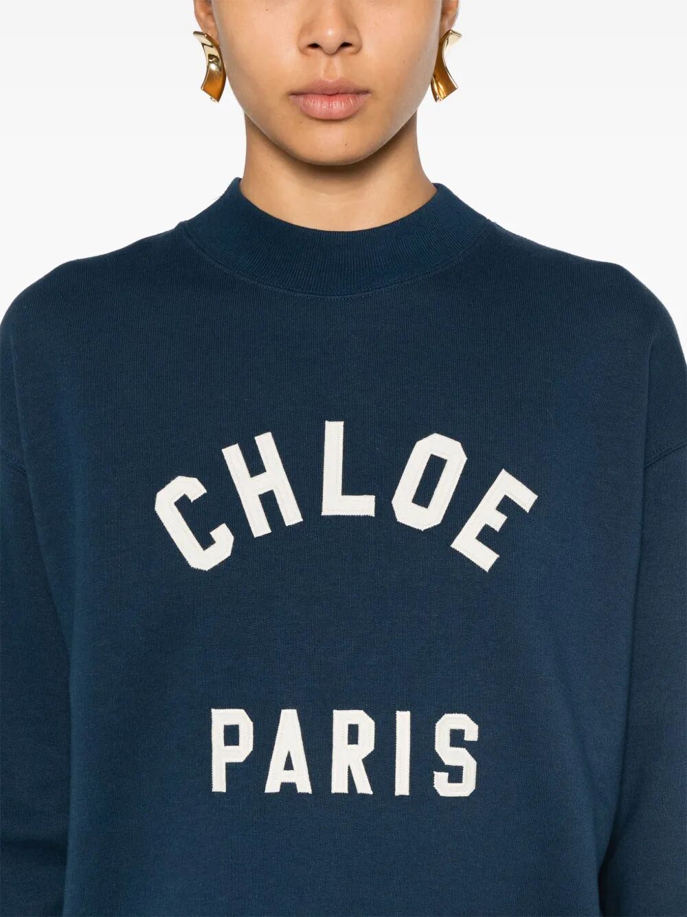 Chloe Women Cropped Round Neck Sweatshirt