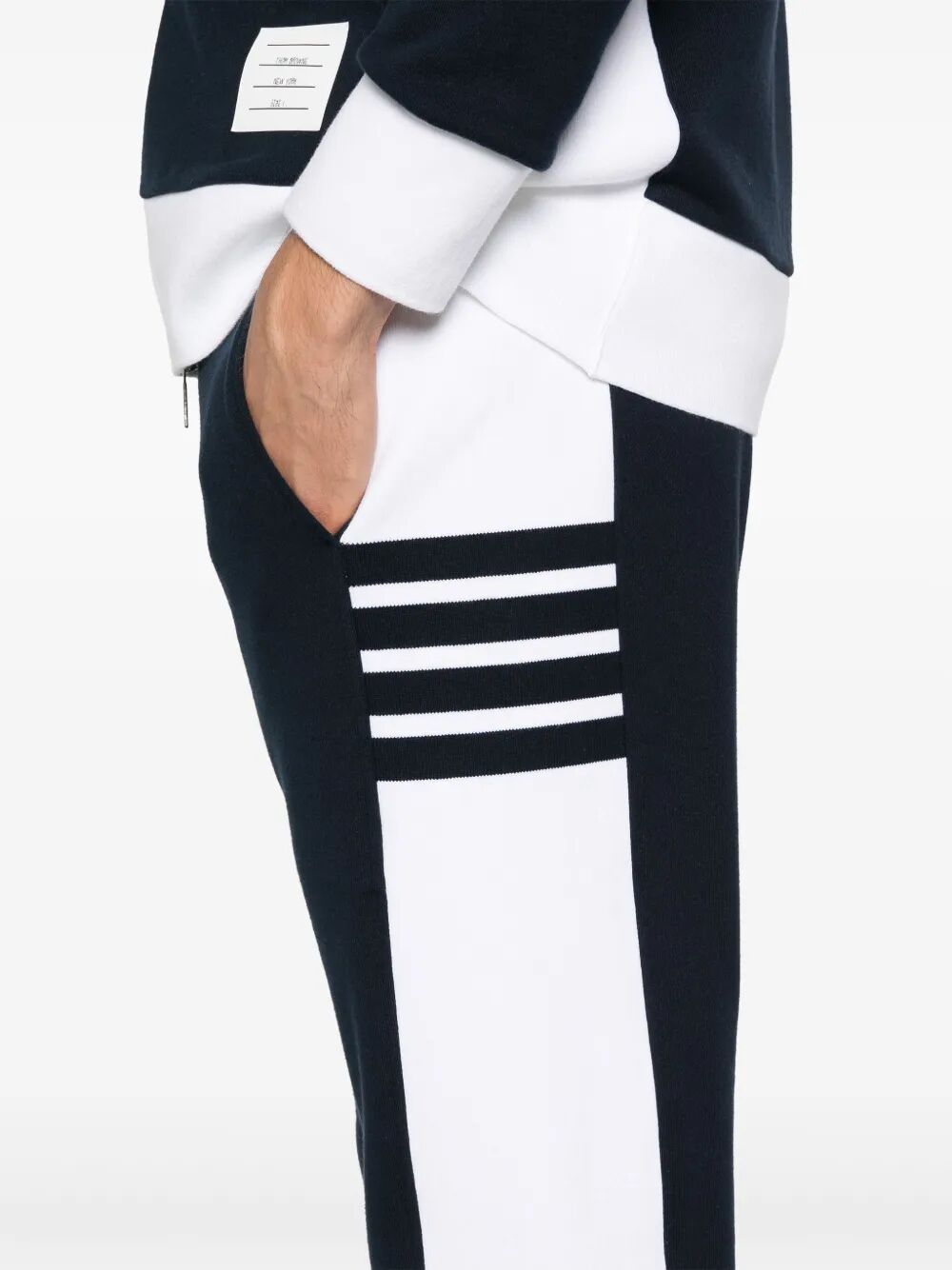 Thom Browne Men Sweatpants With Engineered 4 Bar In Solid Classic Loopback Jersey