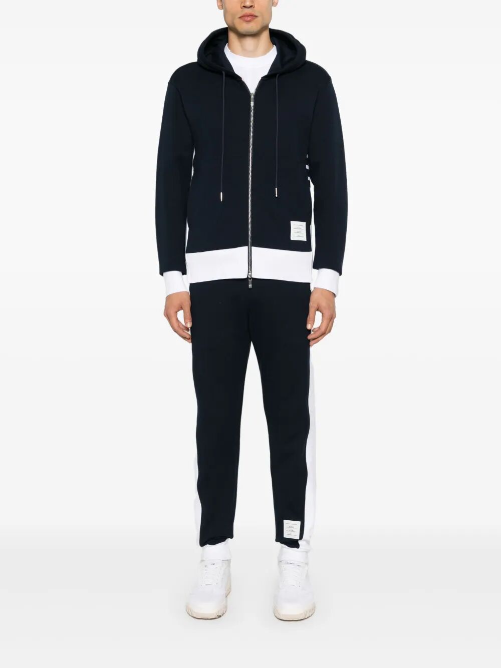 Thom Browne Men Sweatpants With Engineered 4 Bar In Solid Classic Loopback Jersey