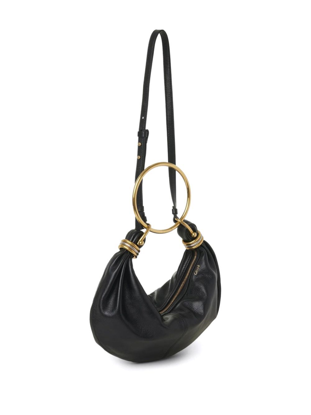 Chloe Women Small Bracelet Hobo Bag In Grained Leather