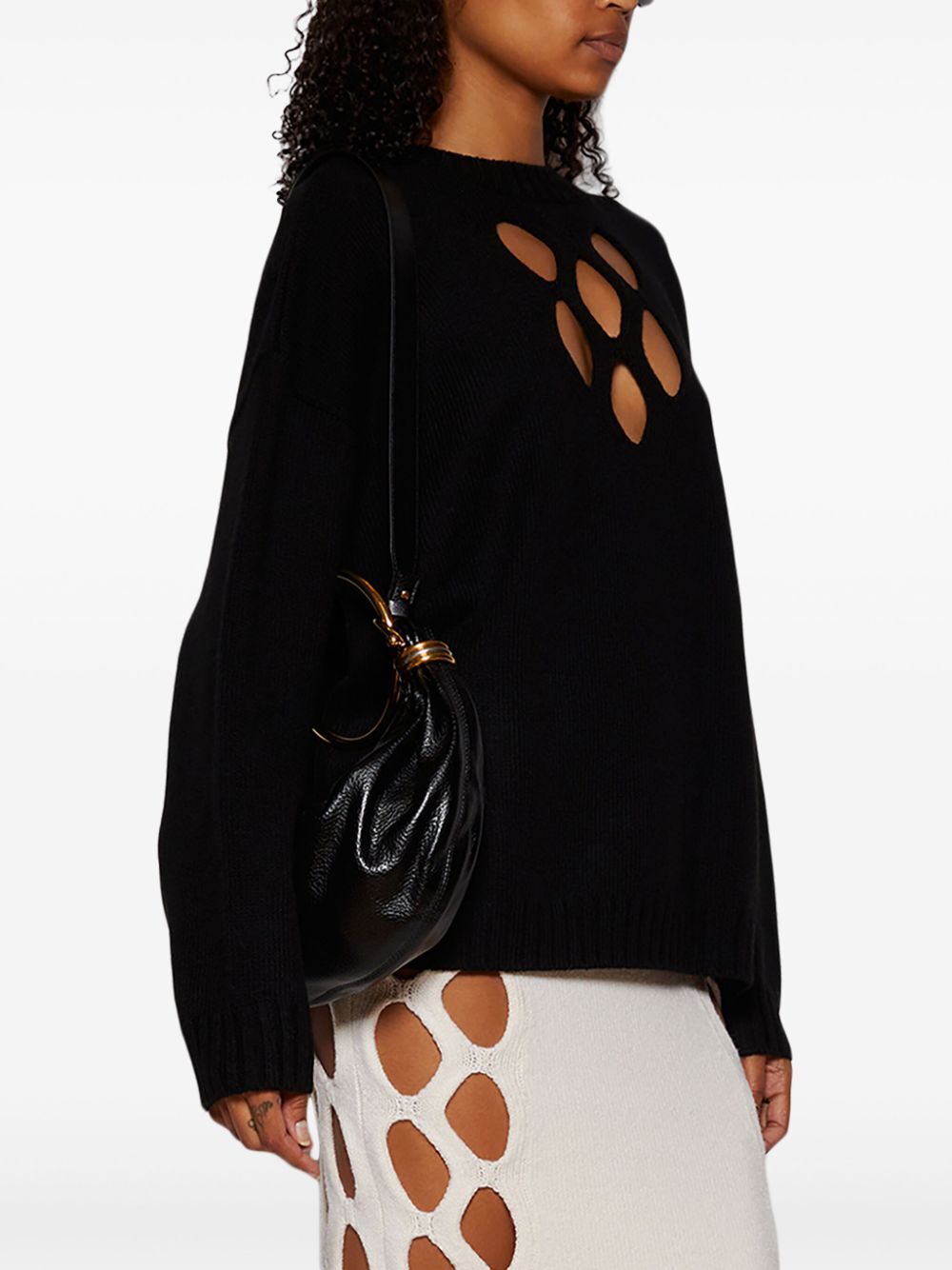 Chloe Women Small Bracelet Hobo Bag In Grained Leather