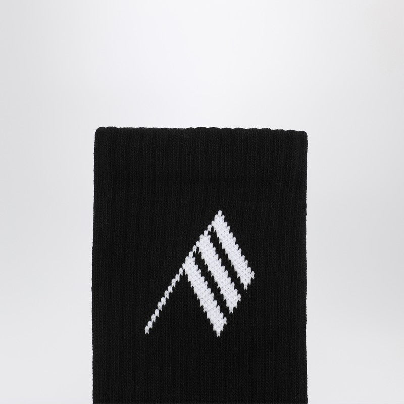The Attico Black/White Socks With Logo Women