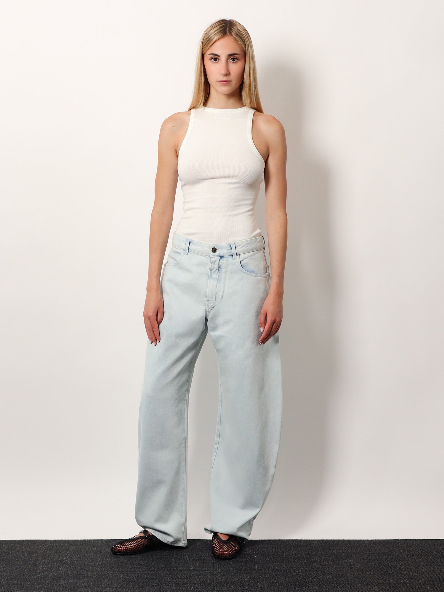 Alaia Women Halter Cotton And Viscose Bodysuit