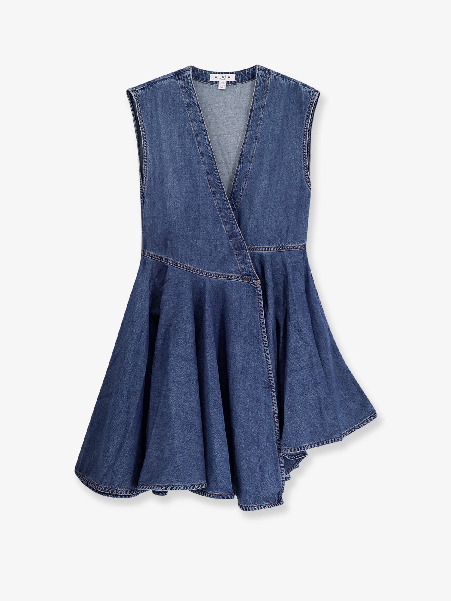Alaia Women Wrap Denim Dress