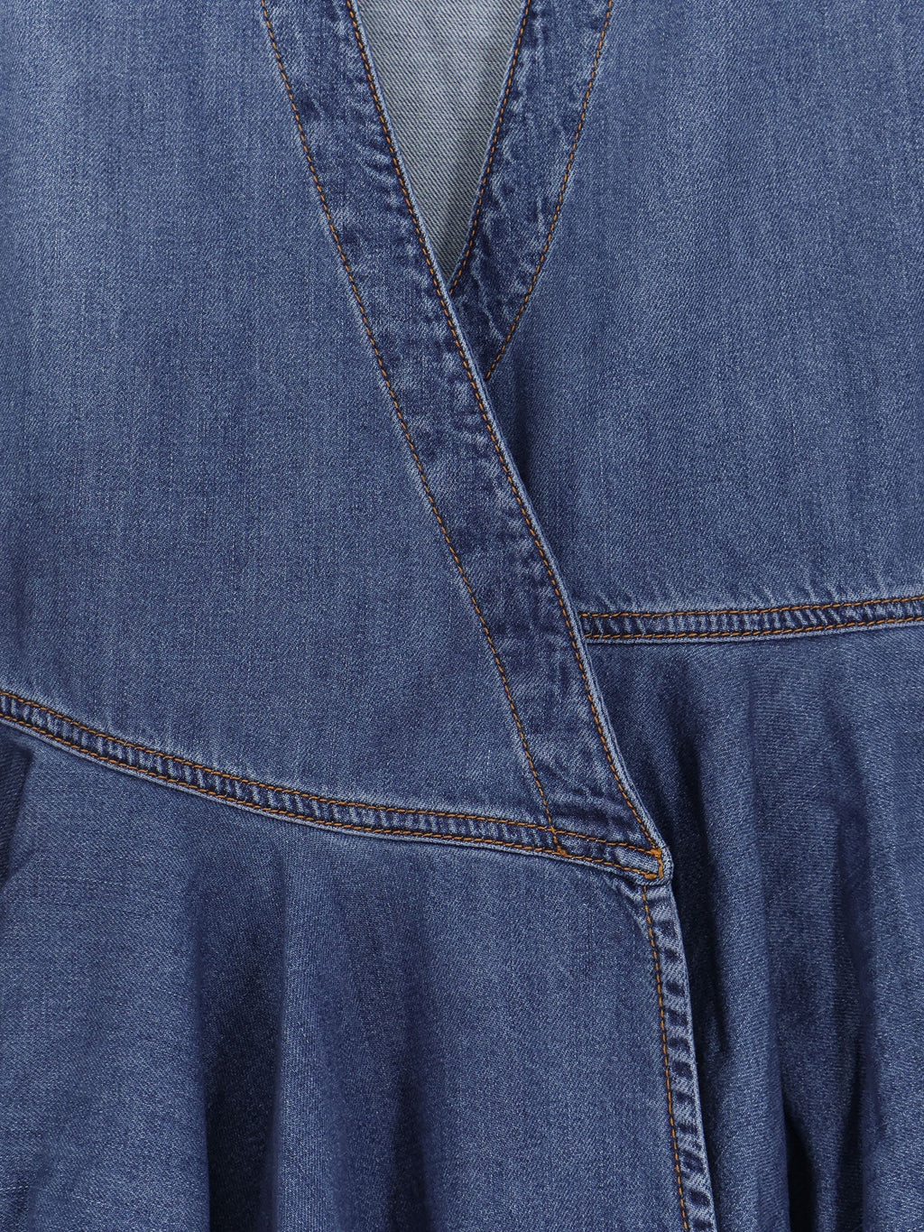 Alaia Women Wrap Denim Dress