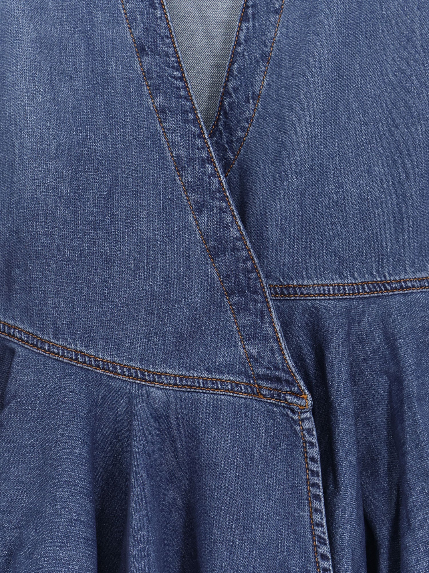 Alaia Women Wrap Denim Dress