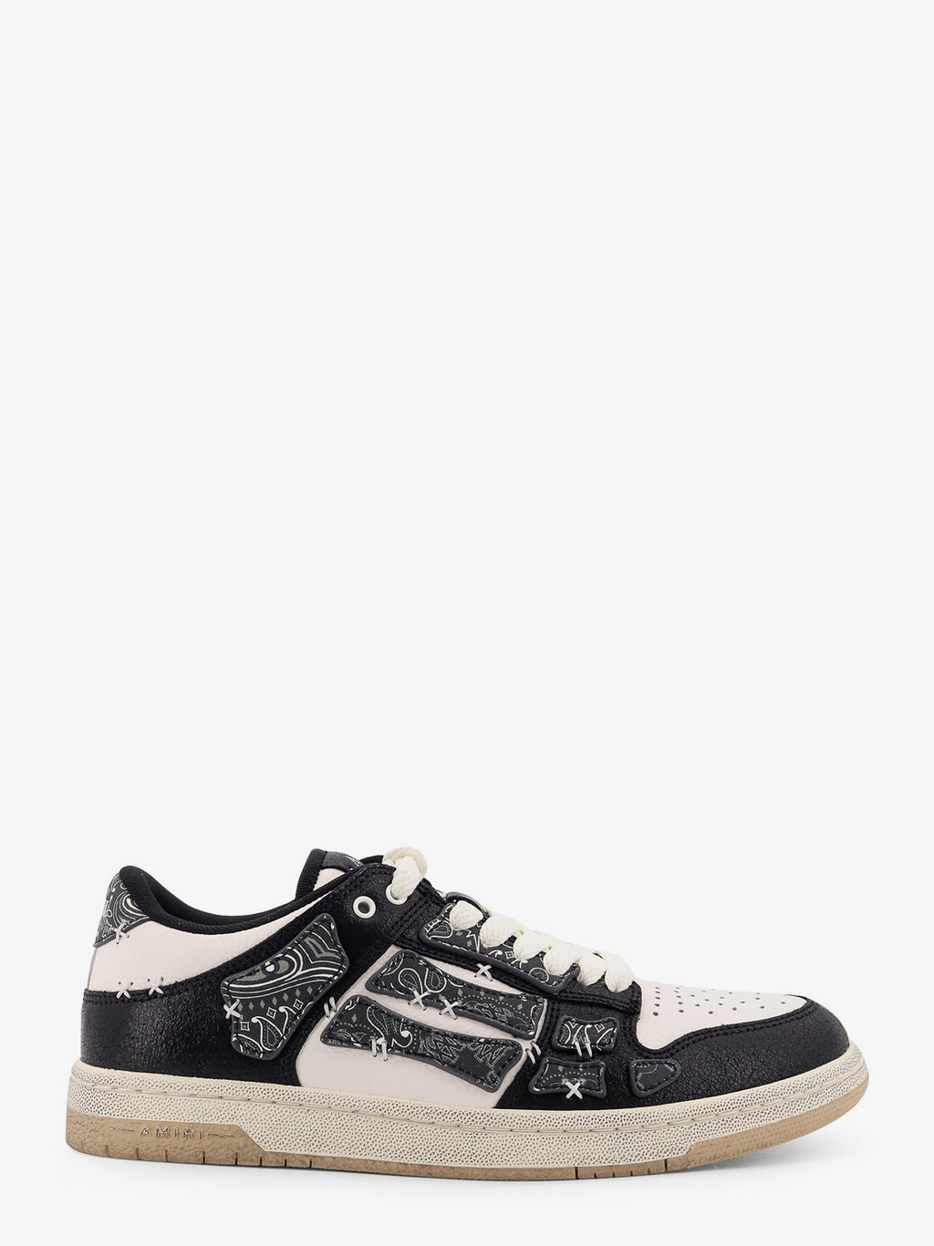 Amiri Men Bandana Skel Top Low Leather Low-Top Sneakers