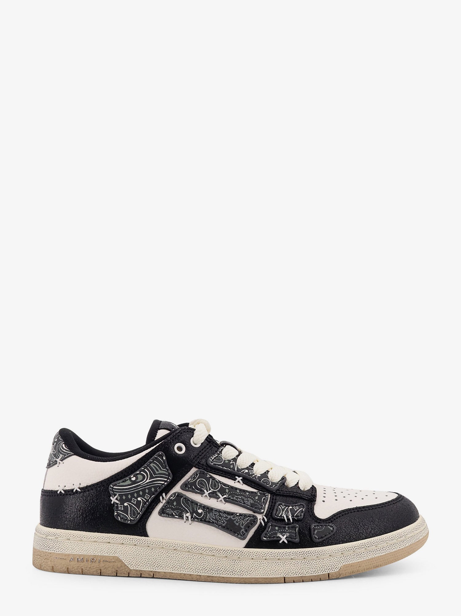 Amiri Men Bandana Skel Top Low Leather Low-Top Sneakers