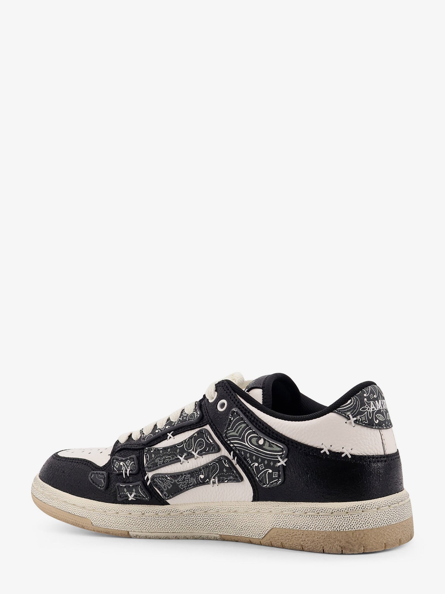 Amiri Men Bandana Skel Top Low Leather Low-Top Sneakers