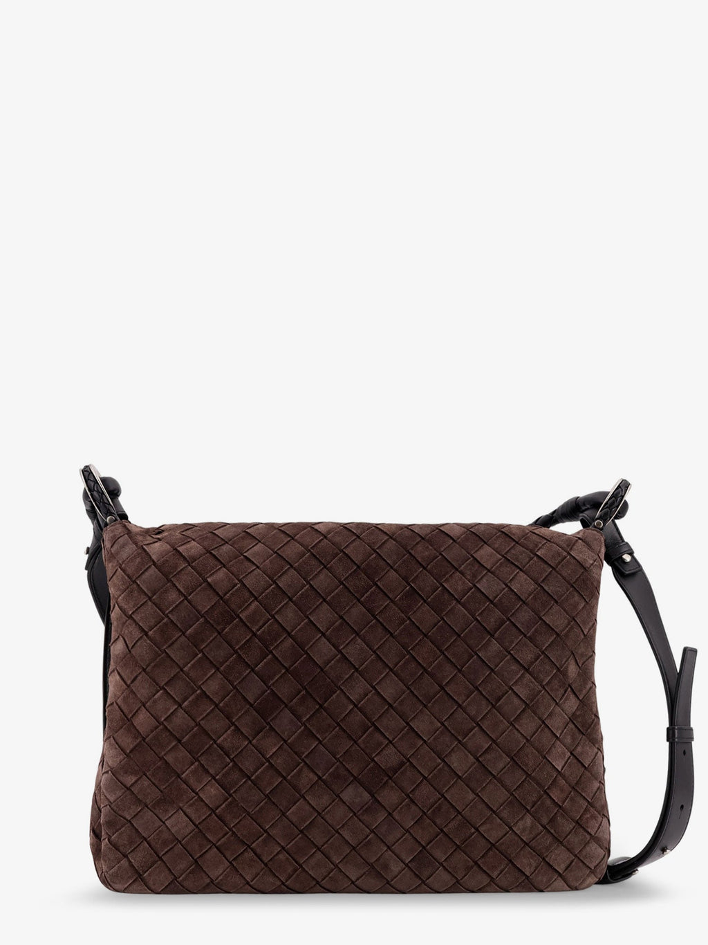 Bottega Veneta Men Intrecciato Suede Shoulder Bag
