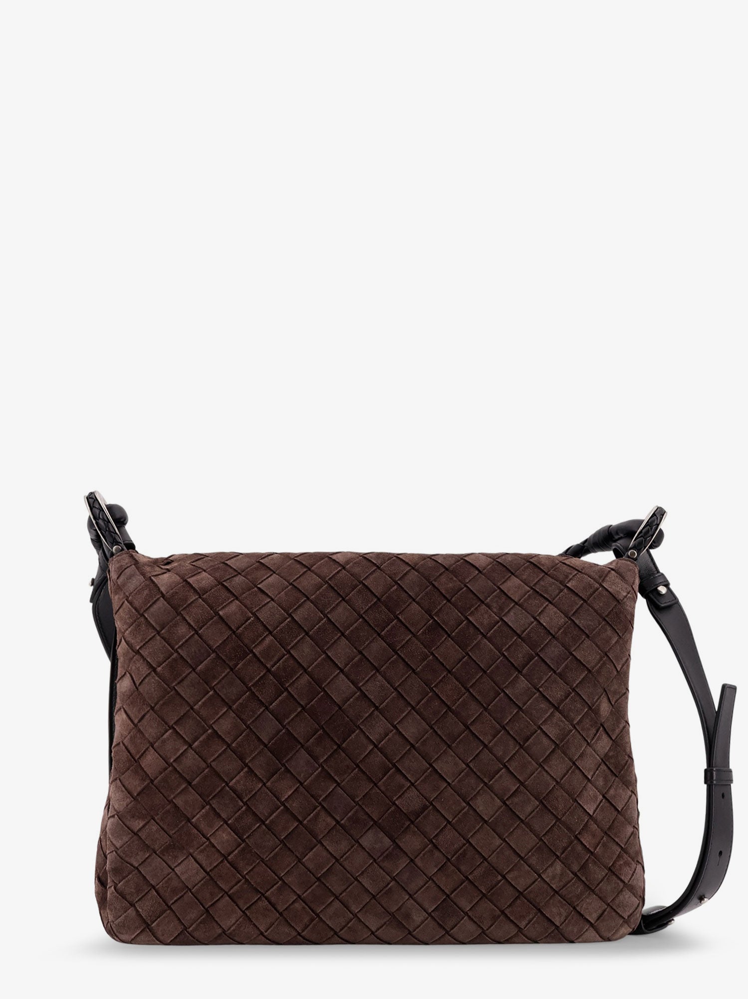 Bottega Veneta Men Intrecciato Suede Shoulder Bag