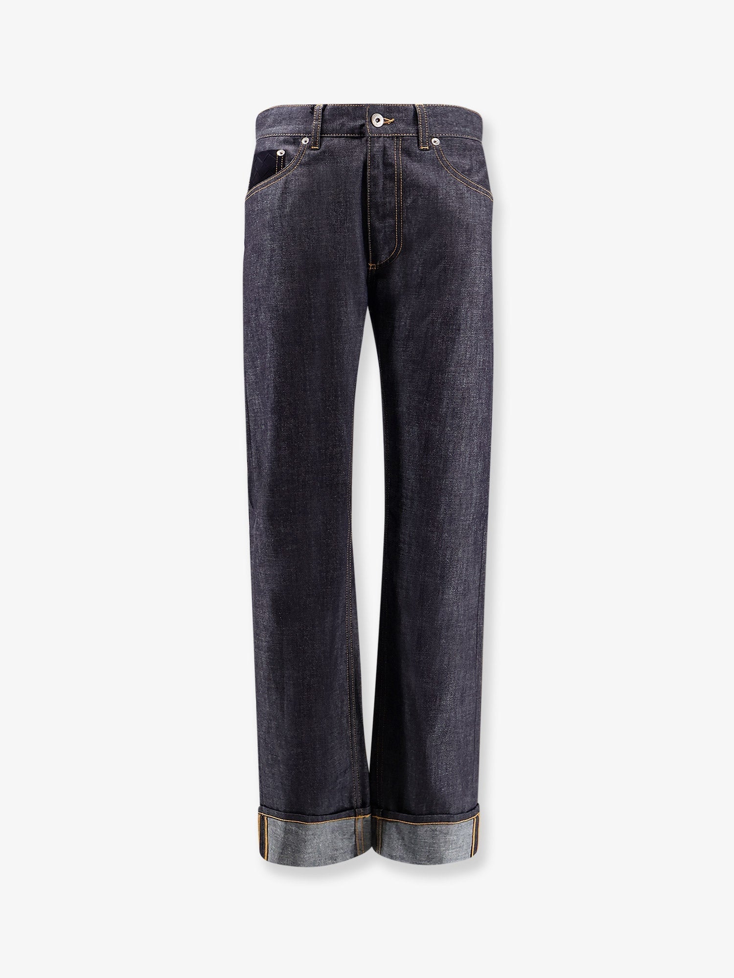 Bottega Veneta Women Turned Up Jeans With Straight Leg