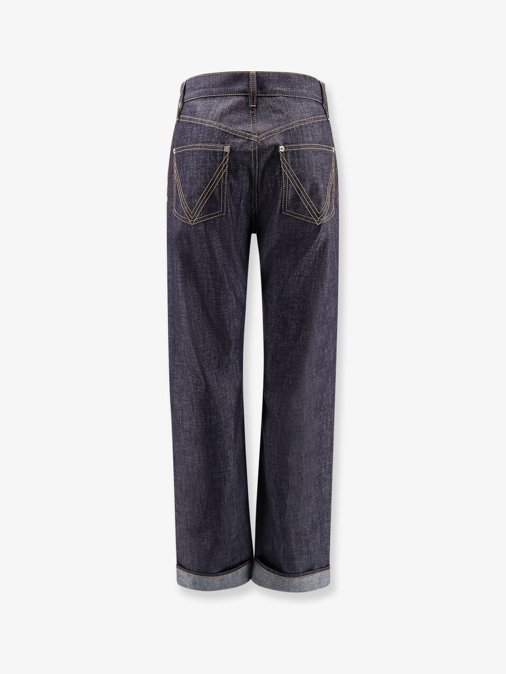 Bottega Veneta Women Turned Up Jeans With Straight Leg