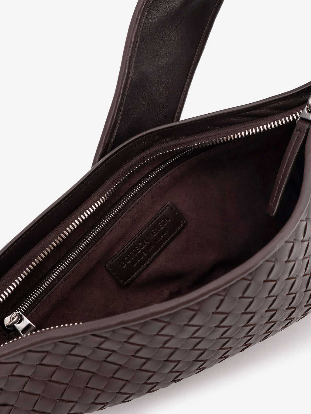 Bottega Veneta Men Sling Veneto Intrecciato Leather Crossbody Bag