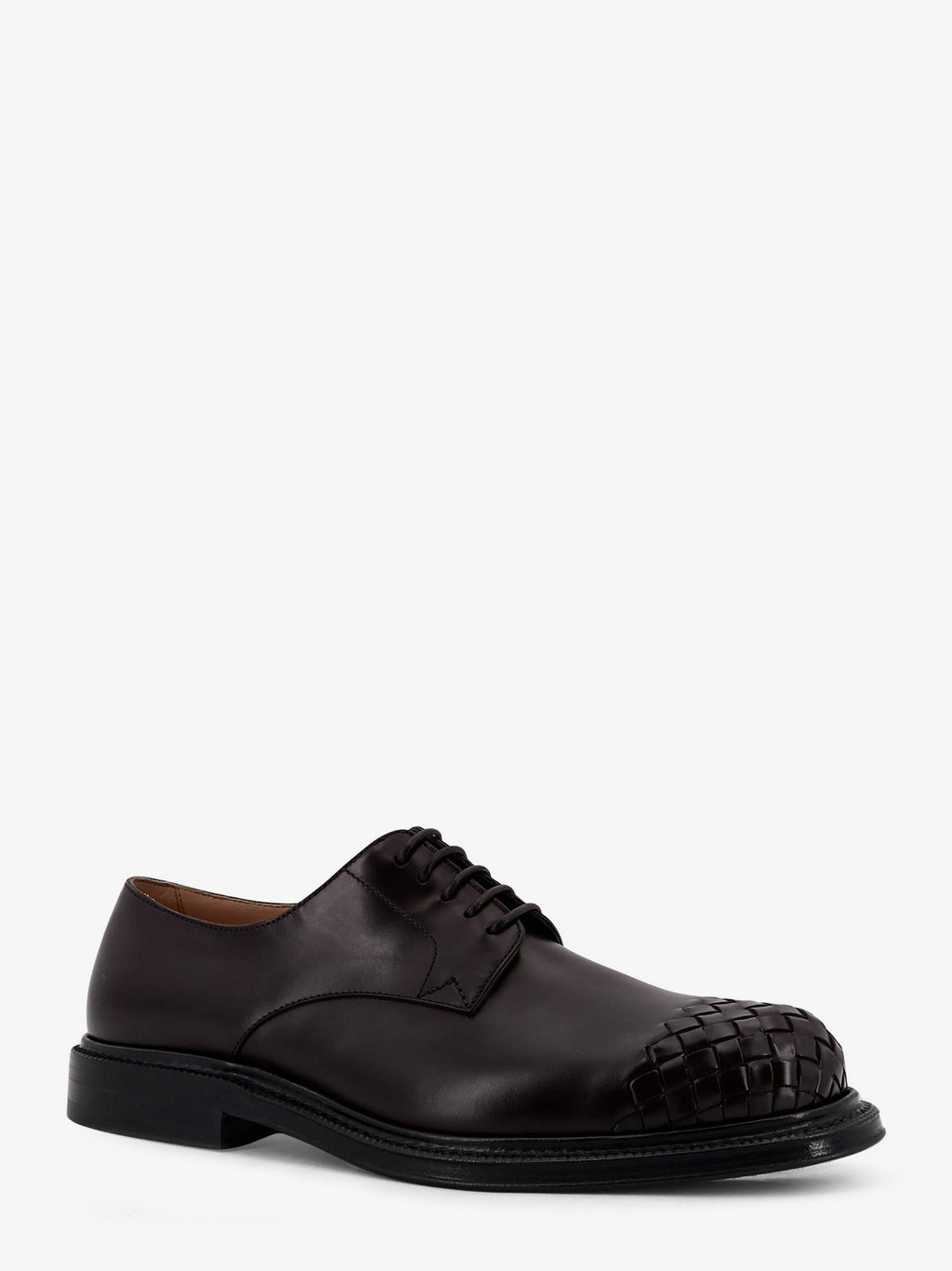 Bottega Veneta Men James Leather Lace-Up Shoe