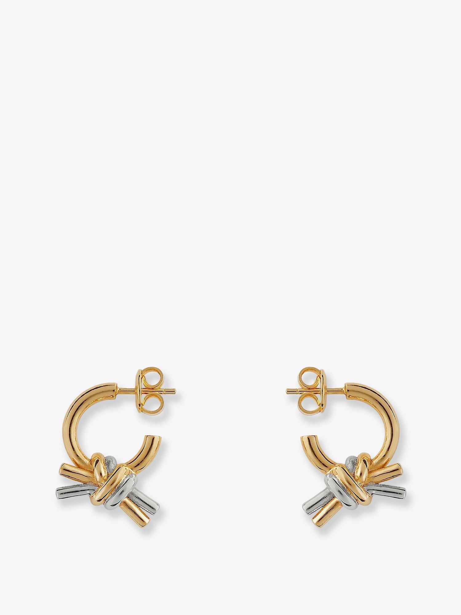 Bottega Veneta Women Knot Silver Earrings