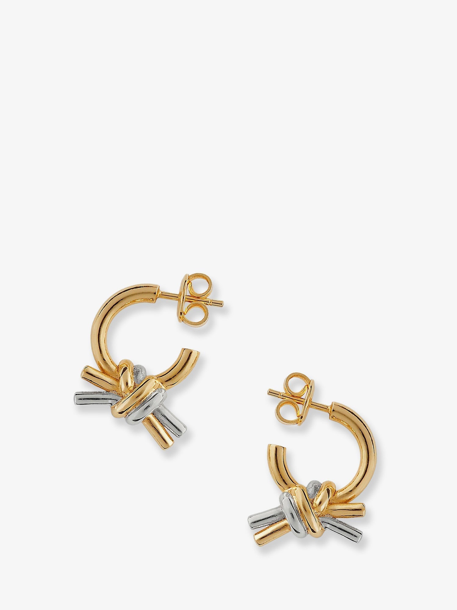 Bottega Veneta Women Knot Silver Earrings