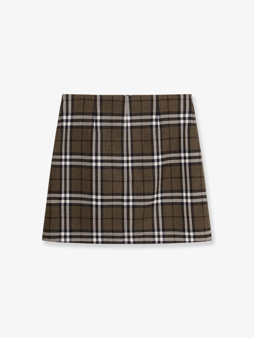 Burberry Women Virgin Wool Skirt With Burberry Check Print