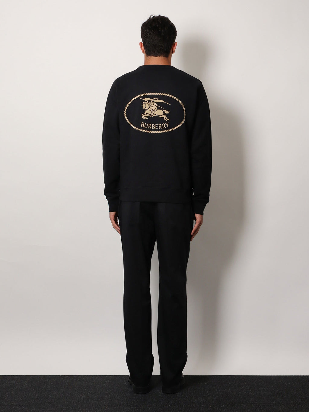 Burberry Men Cotton Sweatshirt With Logo Embroidery