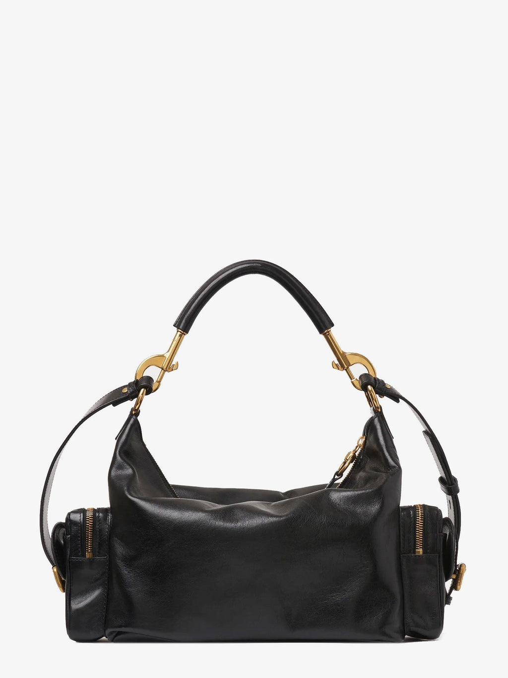 Chloe' Women Carry Shiny Buffalo Leather Shoulder Bag