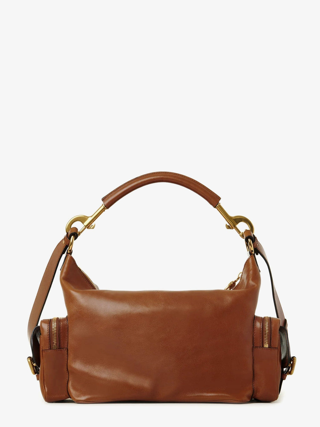 Chloe' Women Carry Shiny Buffalo Leather Shoulder Bag