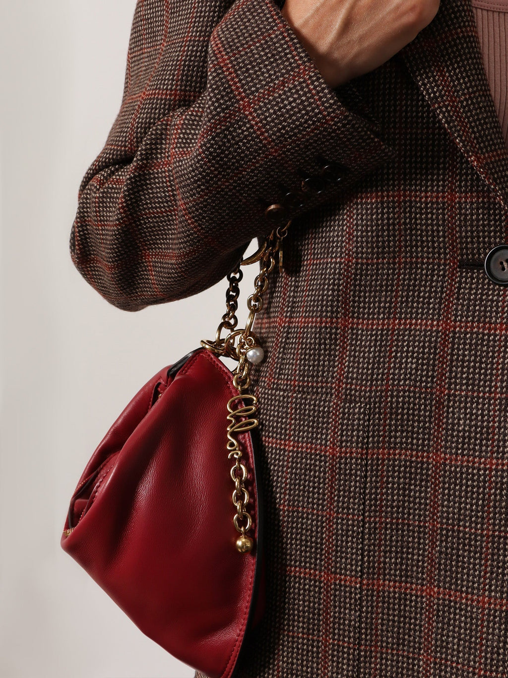 Chloe' Women Halfmoon Leather Shoulder Bag