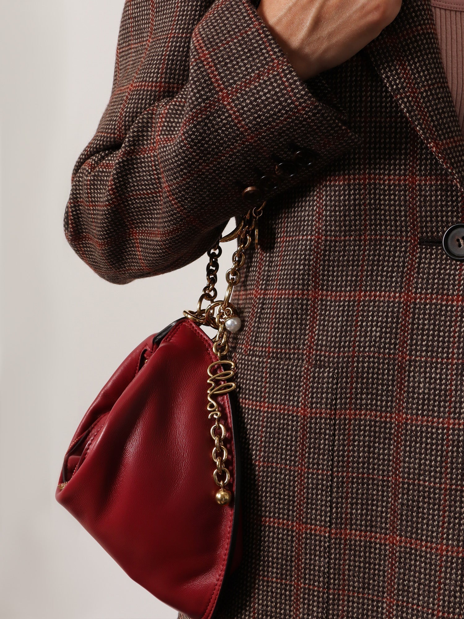 Chloe' Women Halfmoon Leather Shoulder Bag