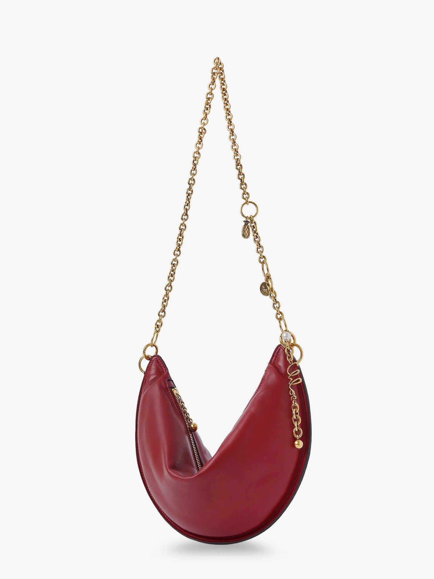 Chloe' Women Halfmoon Leather Shoulder Bag