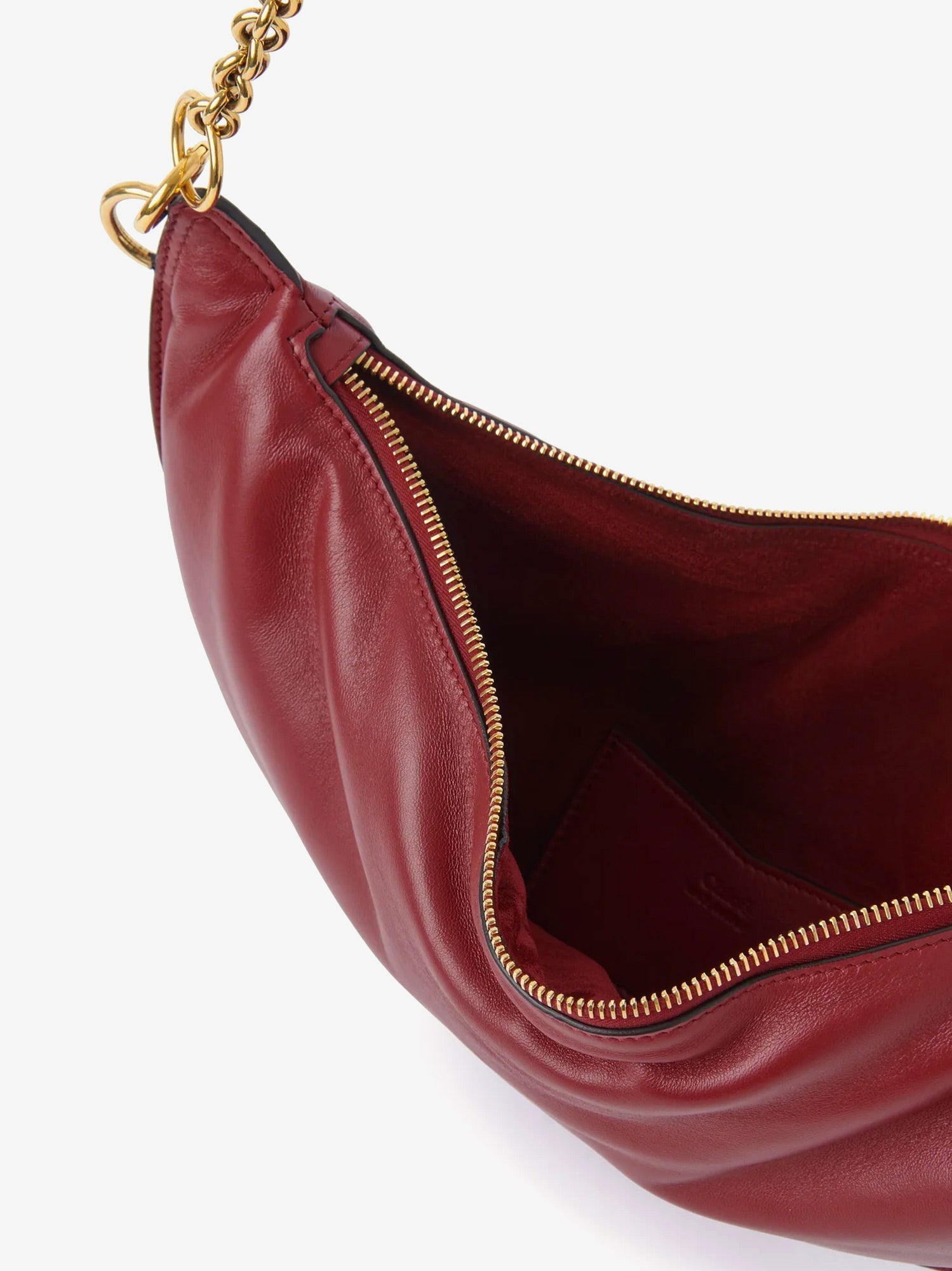 Chloe' Women Halfmoon Leather Shoulder Bag