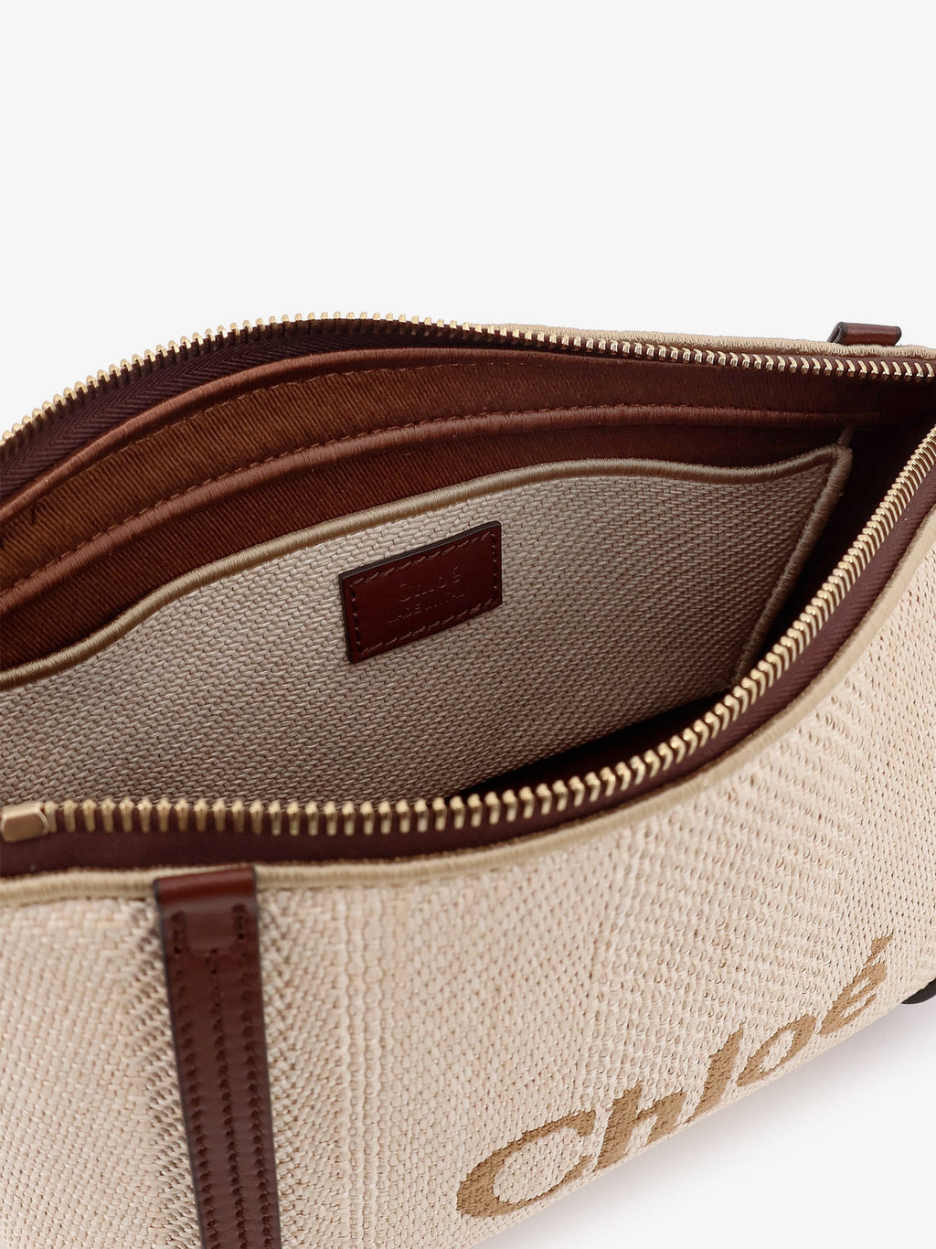 Chloe' Women Chloe Carry Canvas Shoulder Bag With Logo Embroidery