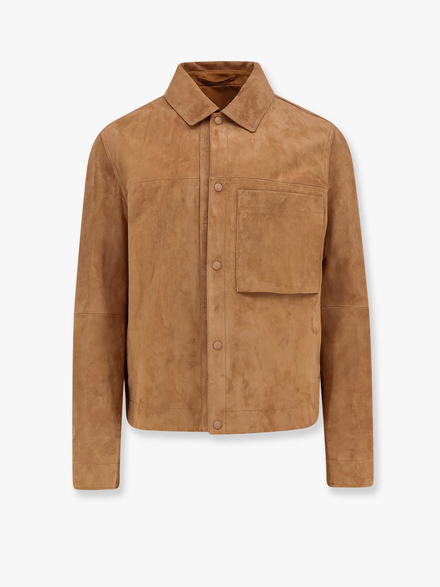 Dior Men Suede Jacket With Dior Engravings