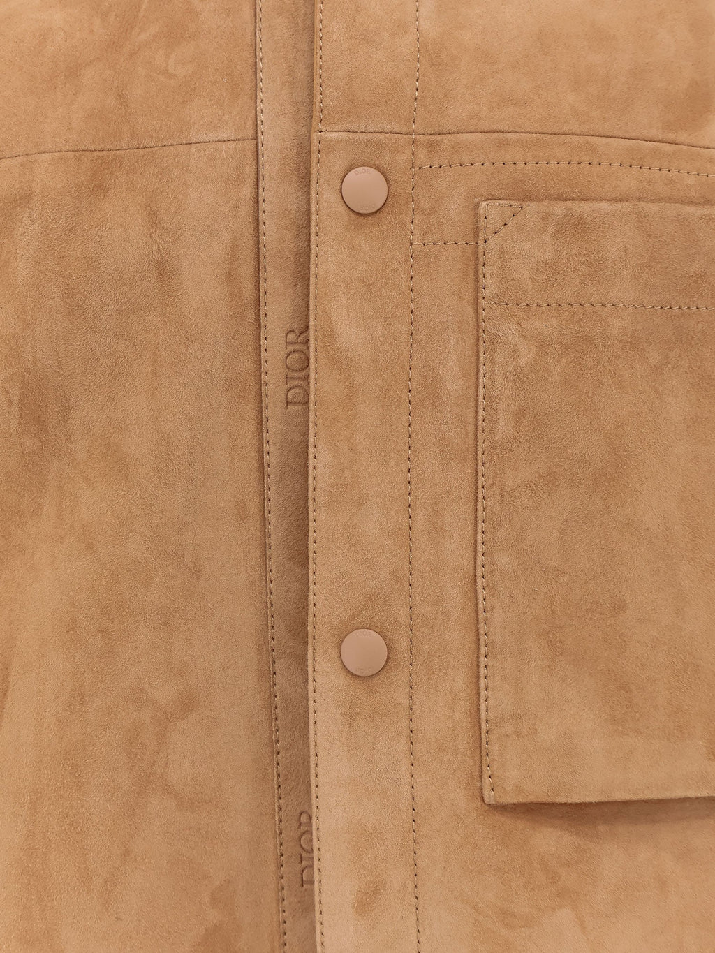 Dior Men Suede Jacket With Dior Engravings