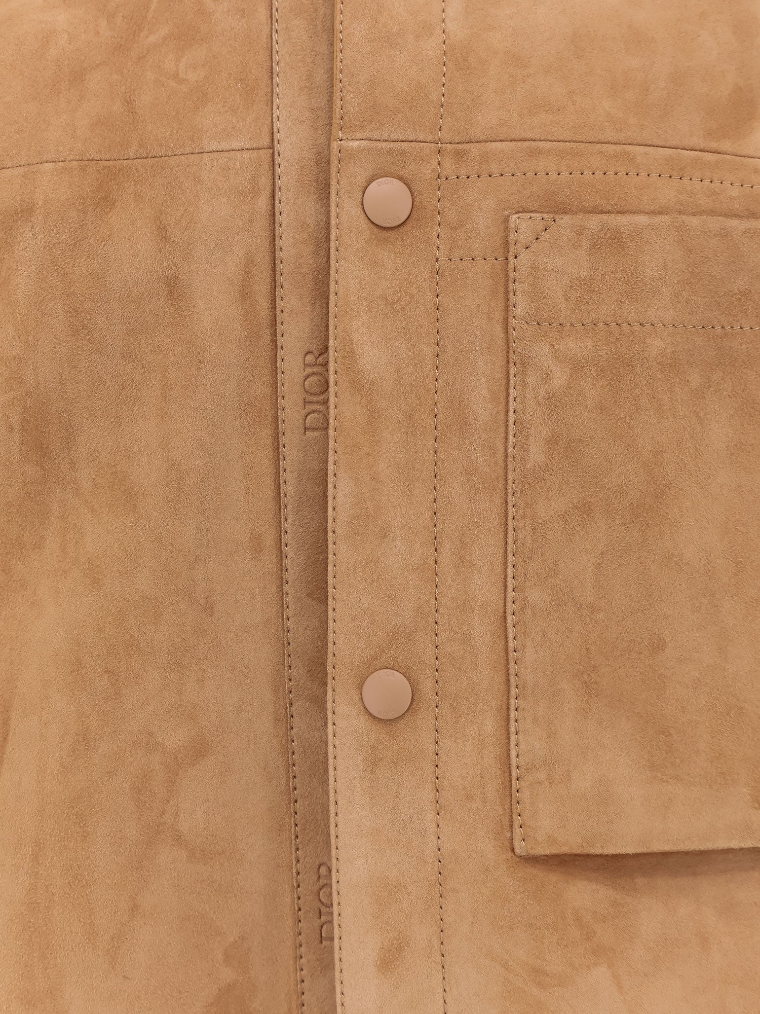 Dior Men Suede Jacket With Dior Engravings