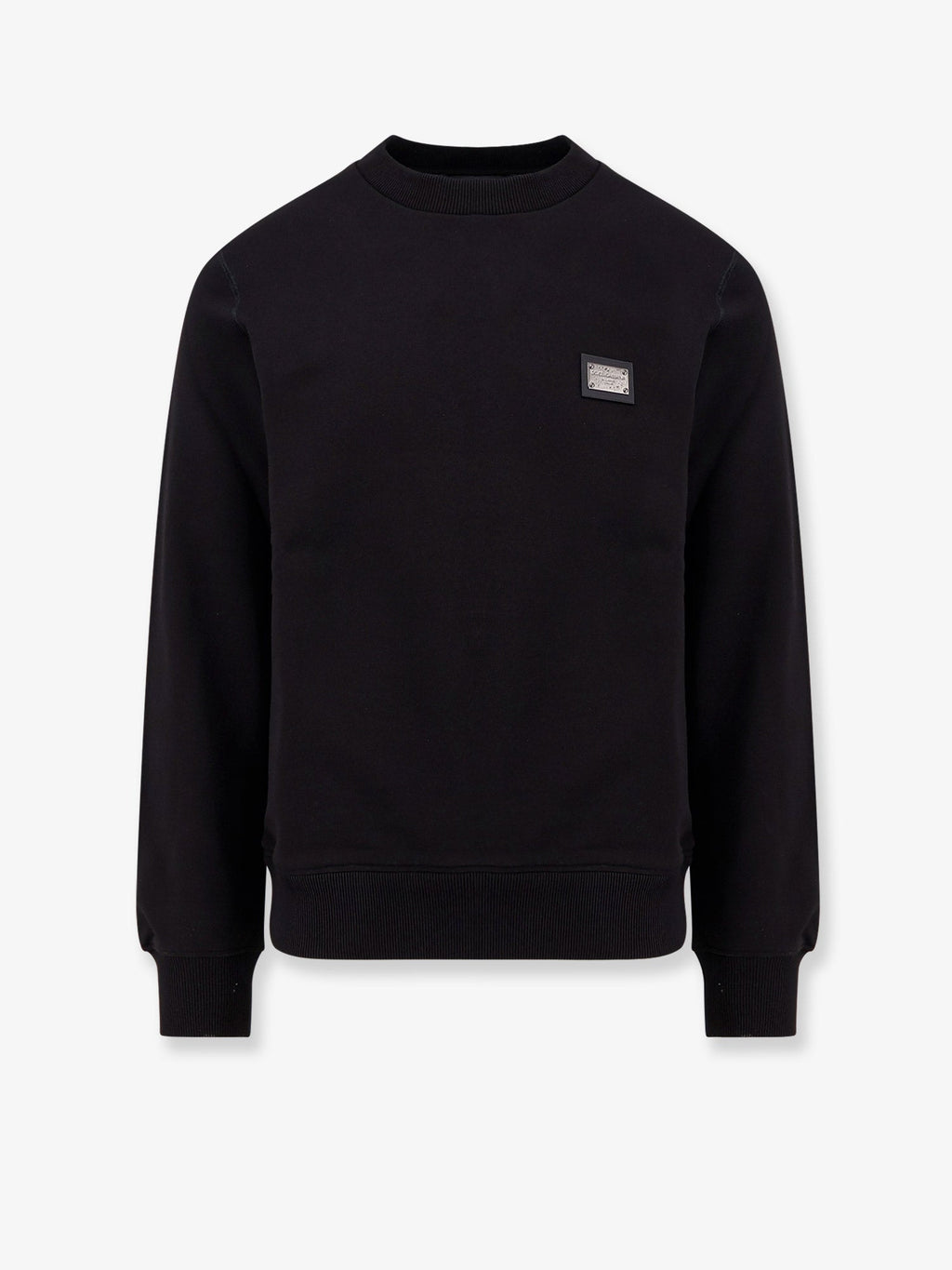 Dolce & Gabbana Men Cotton Sweatshirt With Logo Patch