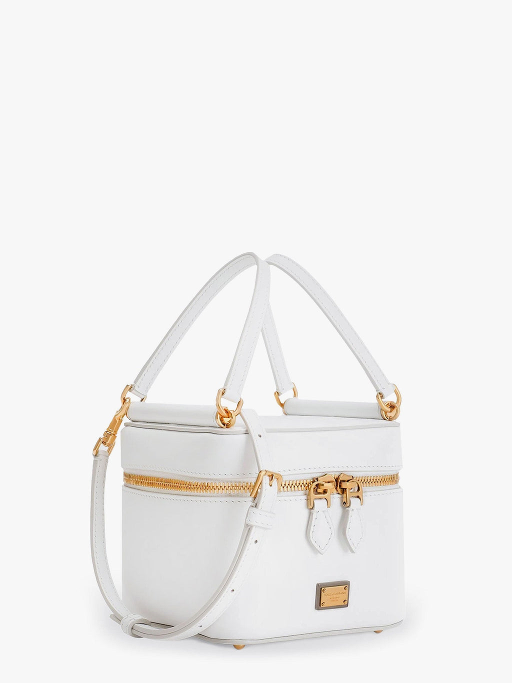 Dolce & Gabbana Women Sicily Leather Handbag With Iconic Logo Plate