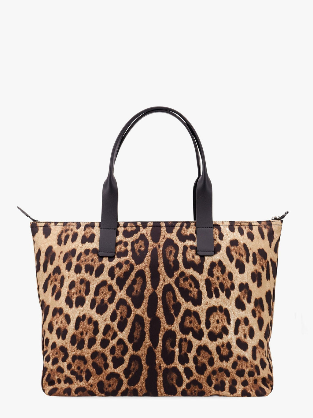 Dolce & Gabbana Men Nylon Shoulder Bag With Animalier Print